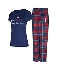 Concepts Sport Women's 2-Pack Minnesota Twins Vector Top Pants and Sleep Set