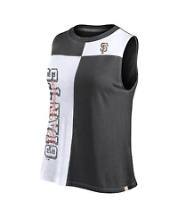 Fanatics Women's Black/White San Francisco Giants Color-Block Tank Top