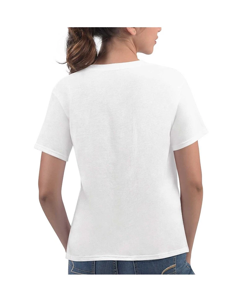 G-iii 4Her by Carl Banks Women's White New England Patriots Play The Ball T-Shirt