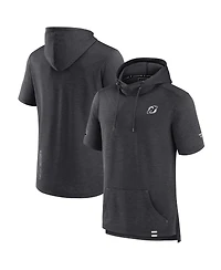 Fanatics Men's Heather Charcoal New Jersey Devils Authentic Pro Pullover Hoodie