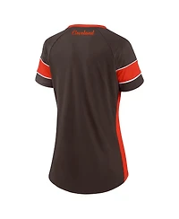 Fanatics Women's Brown Cleveland Browns Athena Lace-Up Top