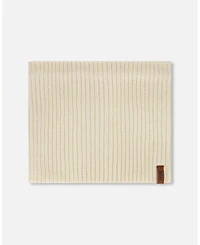 Deux par Deux Baby Unisex Mid-Season Knit Neck Warmer Off-White - Baby