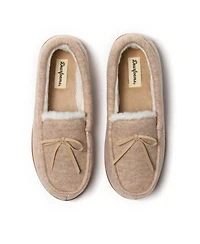 Dearfoams Women's Hayes Soft Knit Moccasin House Shoe Slipper