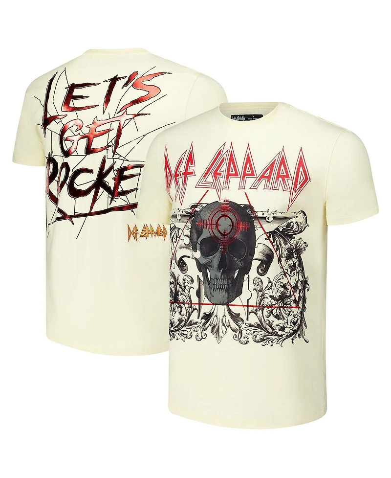 Freeze Max Men's Cream Def Leppard Let's Get Rocked T-Shirt