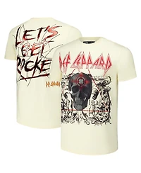 Freeze Max Men's Cream Def Leppard Let's Get Rocked T-Shirt