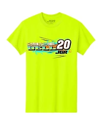 Joe Gibbs Racing Team Collection Big Boys and Girls Neon Green Christopher Bell Name Number T-Shirt