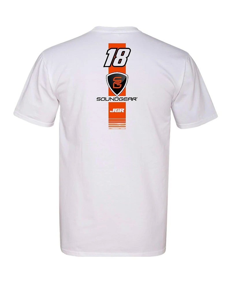 Joe Gibbs Racing Team Collection Men's White William Sawalich Sound Gear Car T-Shirt