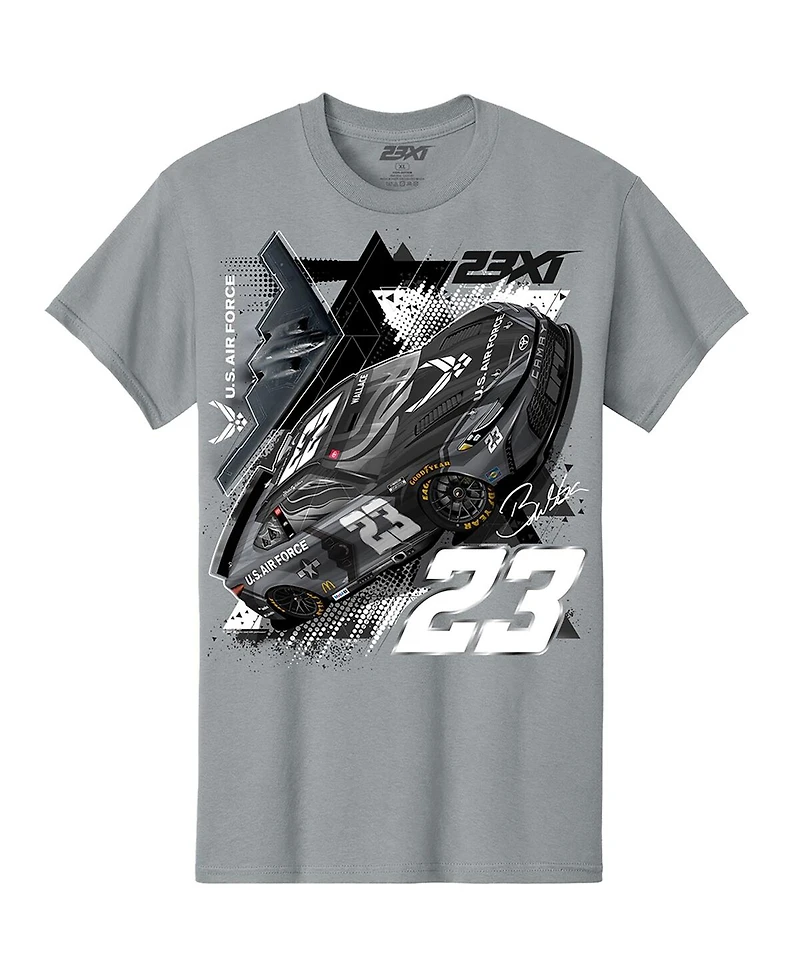 23xi Racing Men's Gray Bubba Wallace U.s. Air Force Car T-Shirt