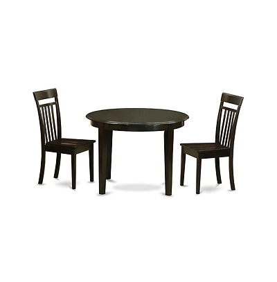 East West Furniture 3 Pc Kitchen nook Dining set-Table and 2 Kitchen Chairs