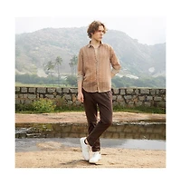 Campus Sutra Men's Ethnic Imprint Shirt