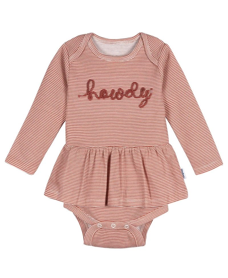 Gerber Baby Girls' 5-Pack Long Sleeve Bodysuits