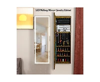 Casainc Bathroom Storage Mirror Cabinet With Led Lights