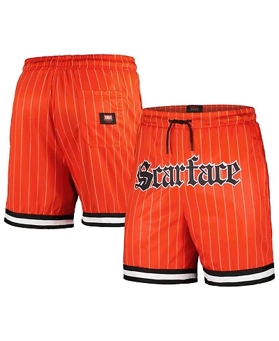 Reason Men's and Women's Orange Scarface Pinstripe Shorts