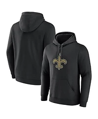 Fanatics Men's Black New Orleans Saints Primary Logo Fleece Pullover Hoodie