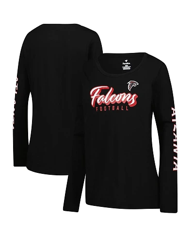 Fanatics Women's Black Atlanta Falcons Cheerleader Long Sleeve T-Shirt