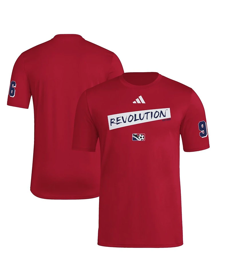 Adidas Men's Red New England Revolution 2025 Archive Collection Jersey Hook T-Shirt