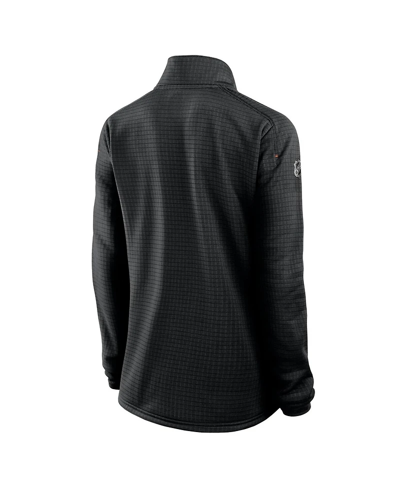 Fanatics Women's Black Philadelphia Flyers Authentic Pro Rink Lightweight Quarter-Zip Pullover Sweatshirt