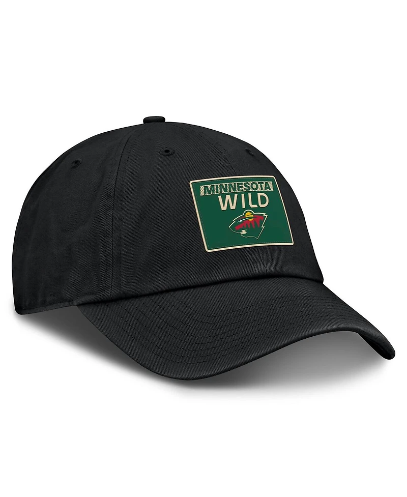 Fanatics Men's Black Minnesota Wild Authentic Pro Prime Adjustable Hat