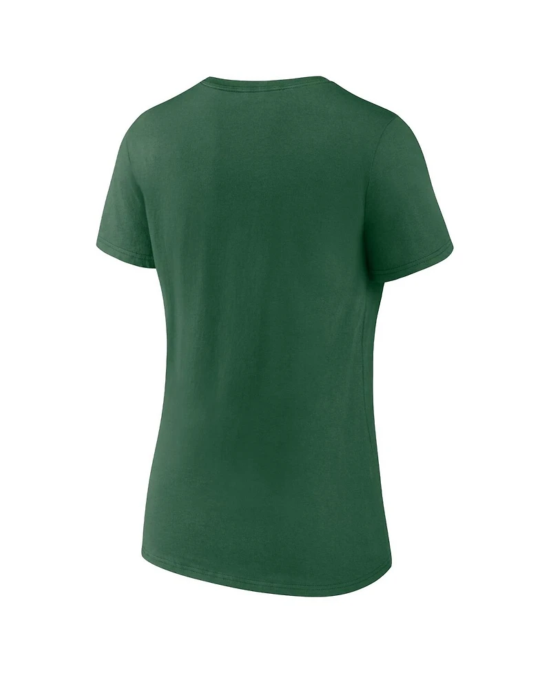 Fanatics Women's Green New York Jets Team Lock-Up V-Neck T-Shirt