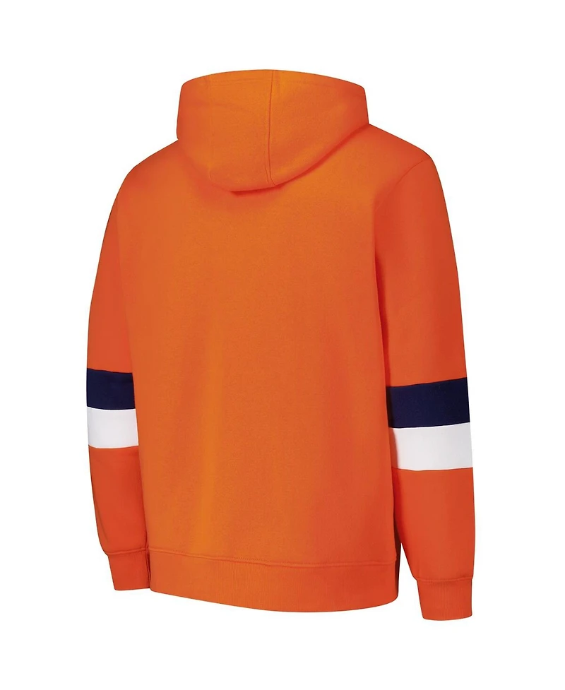 G-iii Sports by Carl Banks Men's Orange/Navy Denver Broncos Adaptive Faceoff Pullover Hoodie