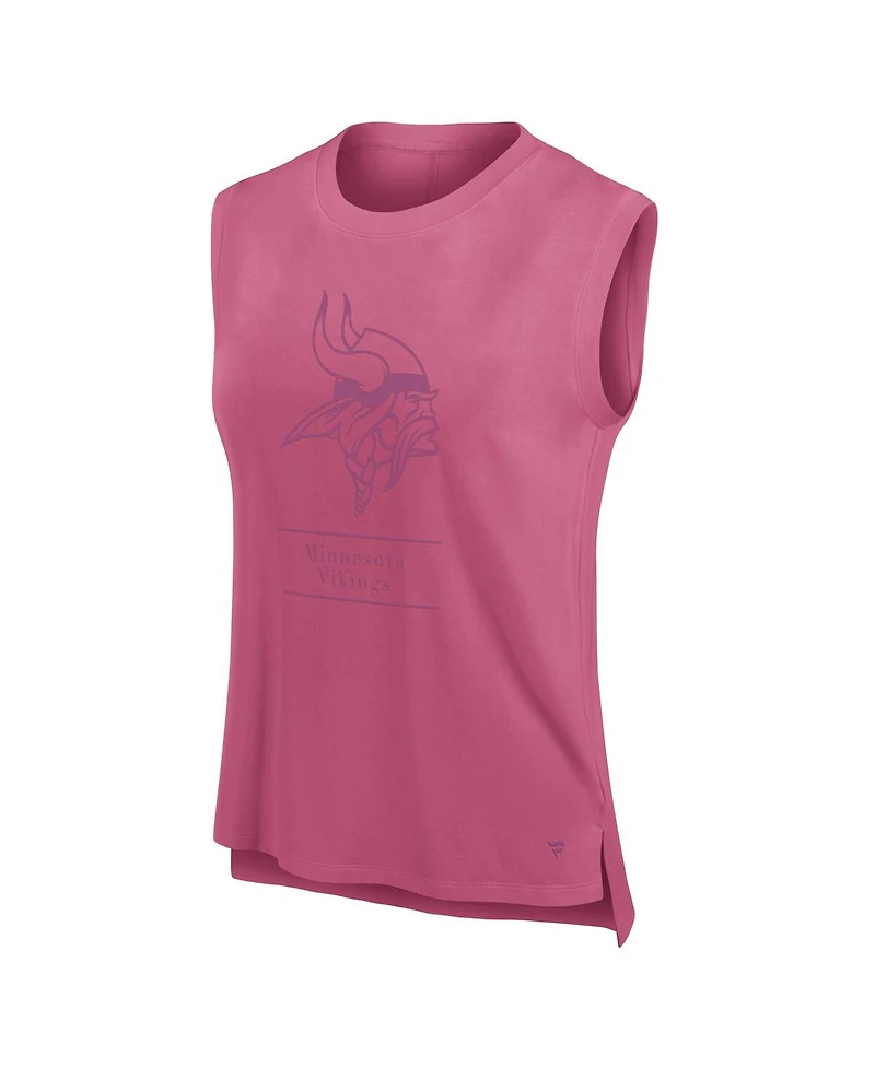 Fanatics Women's Pink Minnesota Vikings Studio Embrace Tank Top
