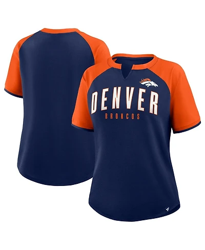 Fanatics Women's Navy/Orange Denver Broncos Height Advantage T-Shirt
