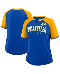 Fanatics Women's Royal/Gold Los Angeles Rams Height Advantage T-Shirt