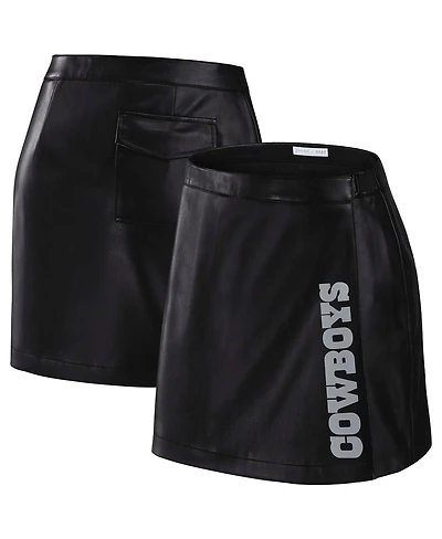 Wear by Erin Andrews x Gracie Women's Hunt Black Dallas Cowboys Wrap Skirt