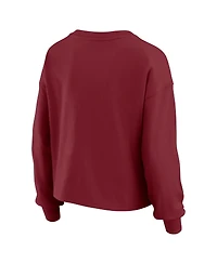 Wear by Erin Andrews Women's 2-Piece Burgundy Washington Commanders Heavy Rugby Jersey Long Sleeve T-Shirt and Shorts Lounge Set