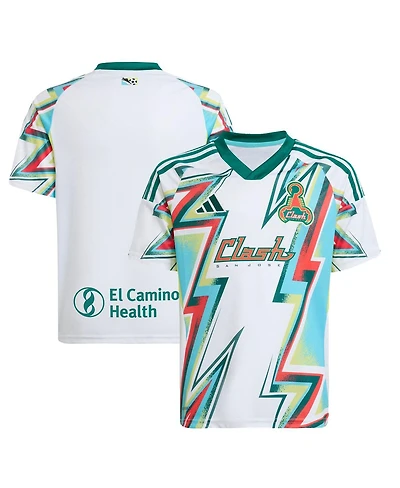 Adidas Big Boys and Girls White San Jose Earthquakes 2025 Third Replica Jersey
