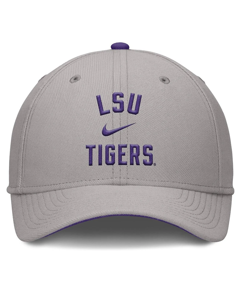 Nike Men's Gray Lsu Tigers Rise Prep Performance Flex Hat