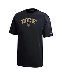 Champion Big Boys and Girls Black Ucf Knights Arch Over Logo T-Shirt
