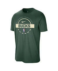 Nike Men's Hunter Green Milwaukee Bucks Authentic Practice T-Shirt