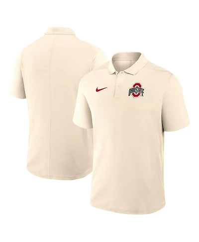 Nike Men's Tan Ohio State Buckeyes Primary Logo Victory Performance Polo Shirt