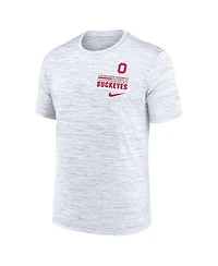 Nike Men's Gray Ohio State Buckeyes Velocity Stacked Performance T-Shirt