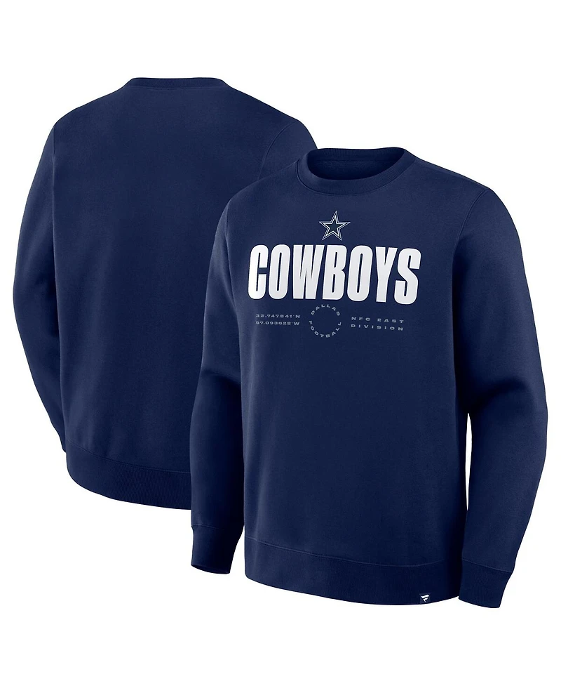 Fanatics Men's Navy Dallas Cowboys Direct Handoff Legacy Pullover Sweatshirt