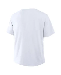 Fanatics Women's White Carolina Panthers Redzone Slub Boxy T-Shirt