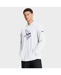Nike Men's White Minnesota Vikings Alt Pack Pass Accuracy Performance Long Sleeve Hoodie T-Shirt