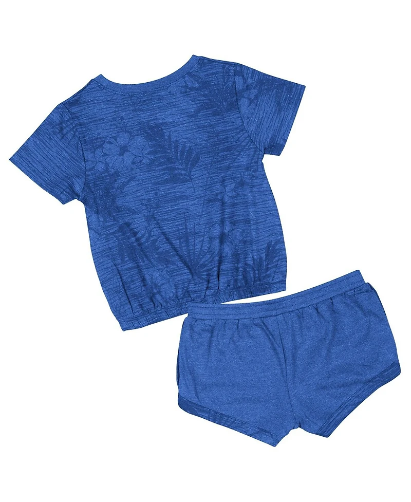 Colosseum Toddler 2-Piece Royal Kansas Jayhawks Fern T-Shirt and Shorts Set