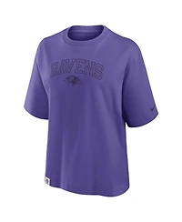 Nike Women's Purple Baltimore Ravens Glory Arch Boxy T-Shirt