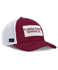 Nike Men's Garnet/White Florida State Seminoles 2025 On-Field Rise Patch Trucker Adjustable Hat