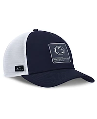 Nike Men's Navy/White Penn State Nittany Lions 2025 On-Field Rise Engineered Trucker Adjustable Hat