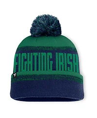 Fanatics Men's Navy/Green Notre Dame Fighting Irish Thrive Cuffed with Pom Knit Hat