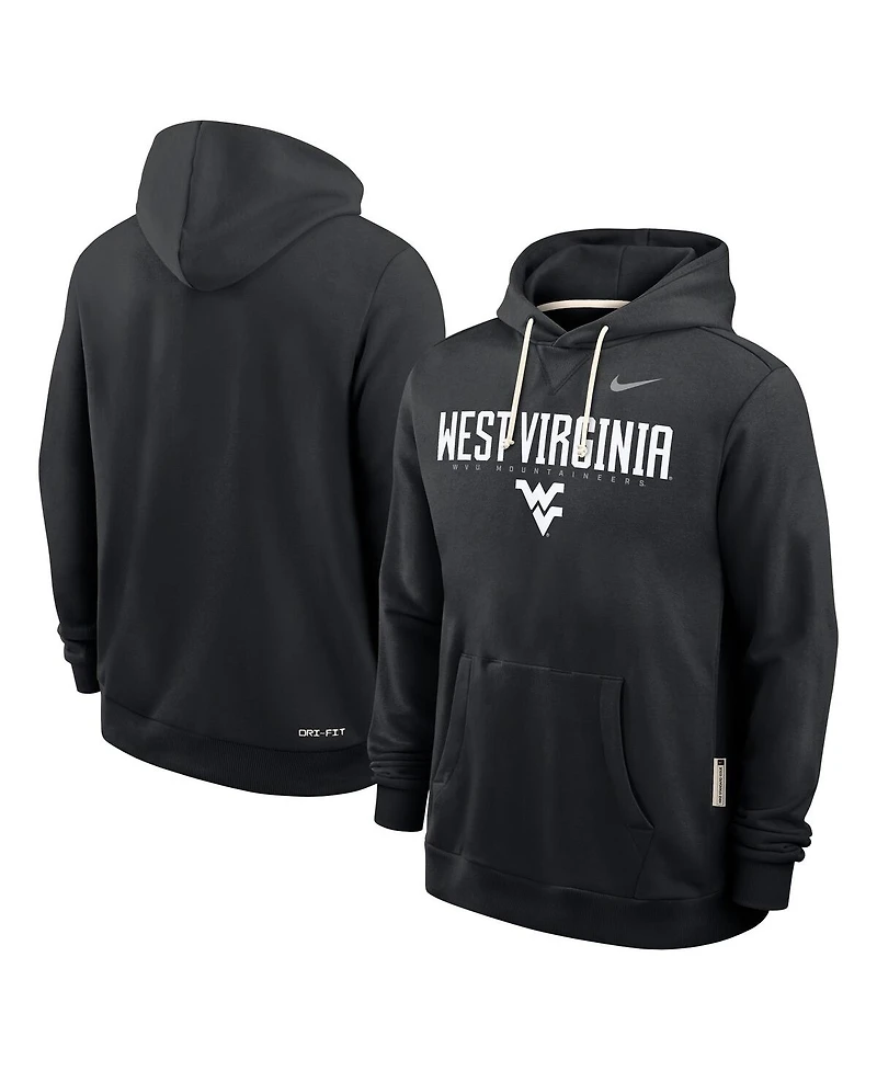 Nike Men's Black West Virginia Mountaineers 2025 Sideline Performance Pullover Hoodie