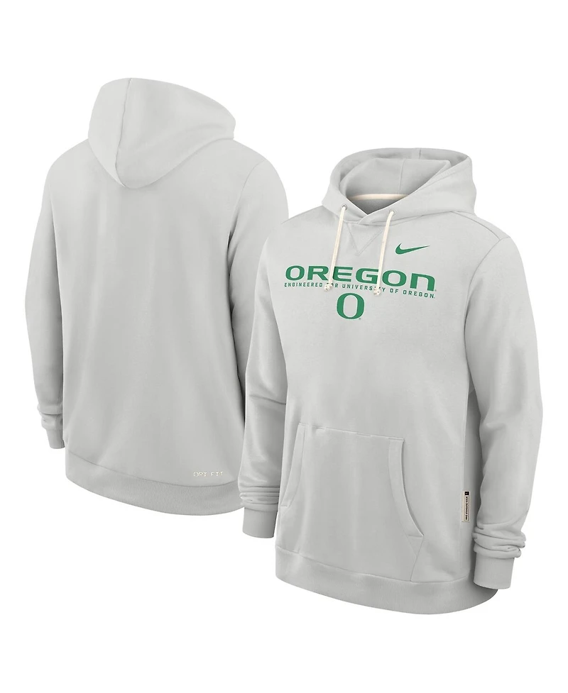 Nike Men's Gray Oregon Ducks 2025 Sideline Performance Pullover Hoodie
