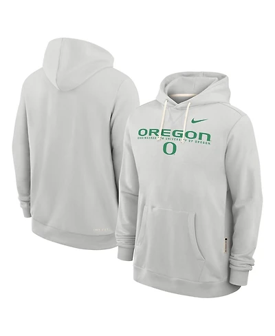 Nike Men's Gray Oregon Ducks 2025 Sideline Performance Pullover Hoodie