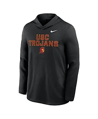 Nike Men's Black Usc Trojans 2025 Sideline Performance Long Sleeve Hoodie T-Shirt