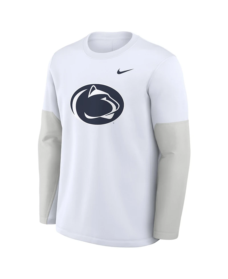 Nike Men's White Penn State Nittany Lions 2025 Sideline Coach Performance Long Sleeve T-Shirt
