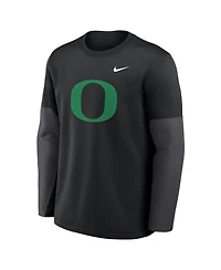Nike Men's Oregon Ducks 2025 Sideline Coach Performance Long Sleeve T-Shirt