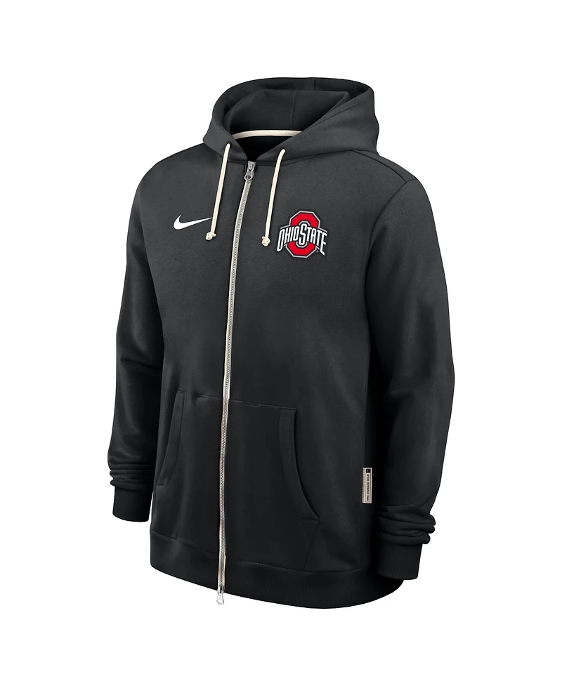 Nike Men's Black Ohio State Buckeyes 2025 Sideline Performance Full-Zip Hoodie